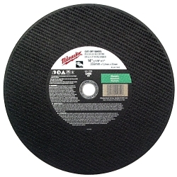 Milwaukee® 49-94-1485 Premium Cutting Wheel, 14 in Dia x 1/8 in THK, 1 in Center Hole, C24T Grit, Silicon Carbide Abrasive