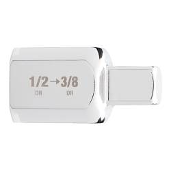 Milwaukee® 42-04-9113 Adapter, Chrome, 3/8 in Male Drive, 1/2 in Female Drive, Female x Male Adapter, Steel