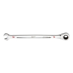 Milwaukee® 45-96-9208 Ratcheting Standard Length Combination Wrench, 1/4 in Wrench, 12 Points, 5.28 in OAL, Steel