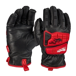 Milwaukee® 48-22-8782H General Purpose Glove, Work, Goatskin Leather, Black/Red, Elasticated Cuff