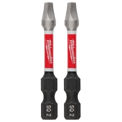 Milwaukee® SHOCKWAVE™ Impact Duty™ 48-32-4972 Screwdriver Bit, SQ2 Square Point, 2 in OAL