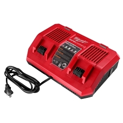Milwaukee® M18™ 48-59-1802 1-Port Dual Bay Simultaneous Rapid Charger, For Use With M18™ Li-Ion Battery, Li-Ion Battery, 2 hr Charging