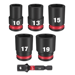 Milwaukee® 49-66-7036 Impact Duty Sockets and Drive Bit, 6 Points, 3/8 in Drive, 6 Pieces
