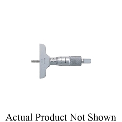 Mitutoyo 128-105 Imperial Depth Micrometer, 0 to 1 in, Graduations: 0.001 in, Satin Chrome