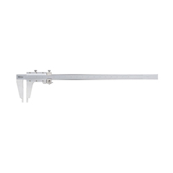 Mitutoyo 160-116 Vernier Caliper With Nib Style Jaws and Fine Adjustment, 0.5 to 18 in Measuring, Graduations 0.001 in, 100 mm D Jaw, Stainless Steel, Satin Chrome