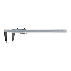 Mitutoyo 160-124 Vernier Caliper With Nib Style Jaws and Fine Adjustment, 0.3 to 12 in Measuring, Graduations 0.001 in, 25 mm D Jaw, Stainless Steel, Satin Chrome