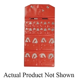 Mitutoyo 186-901 Imperial Radius Gage Set With Locking Clamp, 1/64 to 1/2 in, 25 Leaves, Steel, Satin Chrome