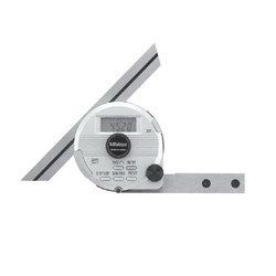 Mitutoyo 187-501 Metric Digital Universal Protractor, -360 to 360 deg Measuring, 150 mm Blade, Hardened Stainless Steel