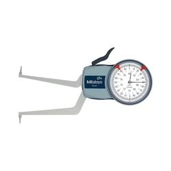 Mitutoyo 209-307 Internal Metric Dial Caliper Gage, 60 to 80 mm, Graduations: 0.01 mm, 1.2 mm W x 8.3 mm D Groove