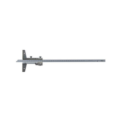 Mitutoyo 527-103 Metric Vernier Depth Gauge With Fine Adjustment, 0 to 300 mm, 0.02 mm Graduation, Stainless Steel, Micro Lapped