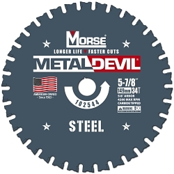 Morse® 102544 Metal Devil NXT Circular Saw Blade, 5-7/8 in Dia, 5/8 in Arbor, 34 Teeth