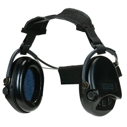 MSA 10079966 Supreme® Pro Neckband Earmuffs, 19 dB Noise Reduction, Black, Behind-the-Neck Band Position, ANSI S3.19-1974|CSA Z94.2-02