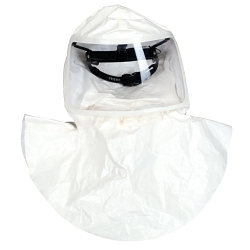 MSA 10095739 Single Bib Hood Assembly, For Use With OptimAir® TL, Tychem® QC PAPR APR & PAPR System, White