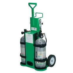 MSA 10107818 Technical Rescue Cart With Snap-Tite Aluminum Quick Disconnects, Steel, Hose Rack/Adjustable Pull Handle