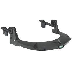 MSA V-Gard® 10121266 Slotted Standard Grade Faceshield Frame, For Use With MSA® Slotted Cap Style, Plastic, Black, ANSI/ISEA Z87.1-2010