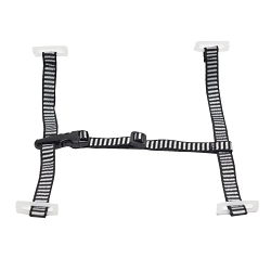 MSA 10124238 Chinstrap, 4 Mounting Points, Polyester Webbing, Gray/White, For Use With V-Gard® Hard Hat