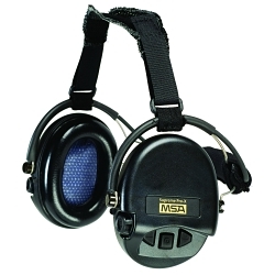 MSA 10149445 Supreme® Pro-X Ear Muff, 19 dB Noise Reduction, Black, AAA Battery