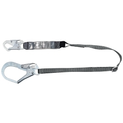 MSA 10188103 V Standard Lanyards, 150 to 310 lb Load, 6 ft L, Polyester Line, 1 Legs, 36CL Snap Hook Harness Connection Hook, ANSI Z359.13/CSA Z259.11 17/OSHA