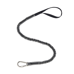 MSA 10207287 Tool Tether With Stainless Steel Carabiner and Loop, 10 lb Capacity, 0.8 in W Webbing, 35.4 in L Retracted, 47.2 in L Extended, Polyester