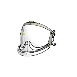 MSA GA1156 Replacement Clear Face Shield, For Use With NFPA Compliance, Clear Visor