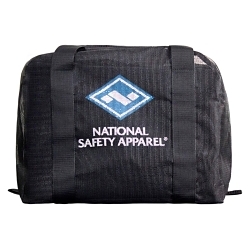 National Safety Apparel® DFDLBAGRWBK Mesh Gear Bag, Black, 18-1/2 in H x 15-1/2 in W x 14 in D