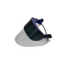 National Safety Apparel® H16XXCC5FLIPUB Lightweight Half Faceshield, Clear/Cobalt Shade 5