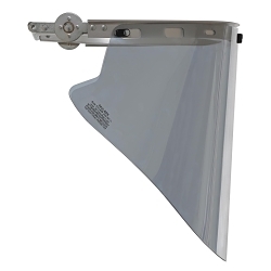National Safety Apparel® HS-ALUM-MB High Heat Faceshield with Metal Bracket, Clear, Polycarbonate, Resists: Abrasion, ANSI/ISEA Z87.1