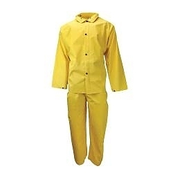Neese 10036-55-1-YEL-S Economy Flame-Resistant Rain Suit, S, Yellow, Polyester/PVC, Detachable Hood