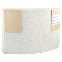 Norton® 61463634345 38A Surface Grinding Segment, 8 in H x 11-1/4 in W x 3 in THK, 24 Grit, Extra Coarse Grade, Aluminum Oxide Abrasive