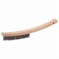 Norton® 66252833950 Heavy Duty Scratch Brush, 3 in W Brush, 19 in OAL, 304 Stainless Steel Trim