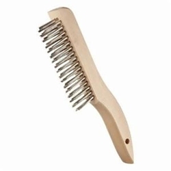 Norton® 66252833951 Heavy Duty Scratch Brush, 4 in W Brush, 16 in OAL, 304 Stainless Steel Trim