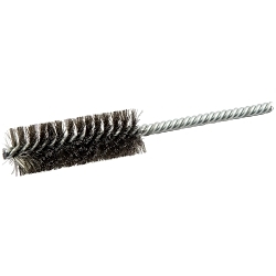 Norton® 66252838912 Spiral Tube Brush, 1 in Dia Brush x 15/32 in L Brush, 3-1/2 in OAL, 0.008 in Dia Filament/Wire, Steel Fill