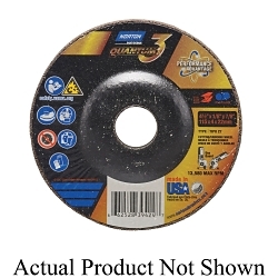 Norton® 66252839424 Depressed Center Wheel, 4-1/2 in Dia x 1/8 in THK, 7/8 in Center Hole, 24 Grit, Ceramic Abrasive
