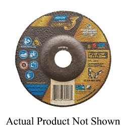 Norton® 66252839426 Depressed Center Wheel, 5 in Dia x 1/8 in THK, 7/8 in Center Hole, 24 Grit, Ceramic Abrasive