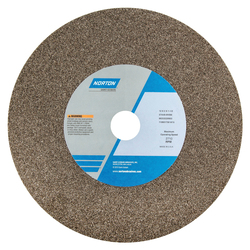 Norton® 66253116274 57A Type 01 Bench and Pedestal Grinding Wheel, 10 in Dia x 1 in THK, 1-1/4 in Center Hole, 46 Grit, Aluminum Oxide Abrasive