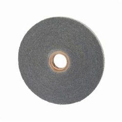 Norton® Bear-Tex® 66254403707 Convolute Non-Woven Abrasive Wheel, 8 in Dia, 3 in Center Hole, 1/2 in W Face, Fine Grade, Silicon Carbide Abrasive