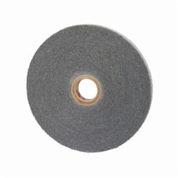 Norton® Bear-Tex® 66254409698 Convolute Non-Woven Abrasive Wheel, 8 in Dia, 3 in Center Hole, 1/2 in W Face, Fine Grade, Silicon Carbide Abrasive
