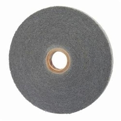 Norton® Bear-Tex® 66254421572 Convolute Non-Woven Abrasive Wheel, 6 in Dia, 1 in Center Hole, 1/2 in W Face, Fine Grade, Silicon Carbide Abrasive