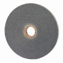Norton® 66254421574 Convolute Non-Woven Abrasive Wheel, 12 in Dia, 5 in Center Hole, 1 in W Face, Fine Grade, Silicon Carbide Abrasive