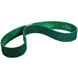 Norton® 66261113853 Narrow Benchstand Non-Woven Belts, 2 in W Belt x 48 in L, Very Fine Grade, Aluminum Oxide Abrasive