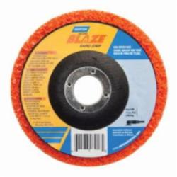 Norton® Blaze® Rapid Strip™ 66623303920 Non-Woven Depressed Center Disc, 7 in Dia, 36 to 50 Grit, Extra Coarse Grade, Ceramic Alumina Abrasive, Fiberglass Backing