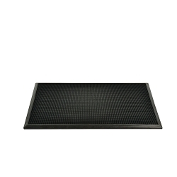 NoTrax® 346S1824BL 346 Shoe Sanitizing Door Mat, 24 in L x 18 in W x 3/4 in THK, Black