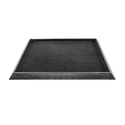 NoTrax® 351S3239BL Sani-Trax® Plus 351 Sanitizing Mat, 39 in L x 32 in W x 2-1/2 in THK, Black, Natural Rubber
