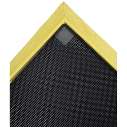 NoTrax® 351S3239YB Sani-Trax® Plus 351 Sanitizing Mat, 39 in L x 32 in W x 2-1/2 in THK, Black/Yellow, Natural Rubber