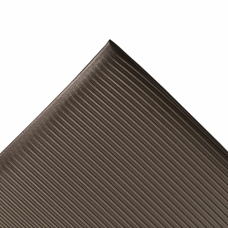 NoTrax® 406C0024BL Dyna-Shield® Razorback™ 406 Anti-Fatigue Mat, Custom L x 2 ft W x 1/2 in THK, PVC Sponge, Corrugated/Ribbed Surface Pattern, Vinyl Base, Resists: Slip, Tear and Wear