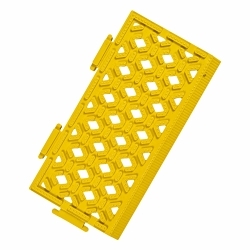 NoTrax® 520F0612YL Cushion-Lok™ 520 Female Ramp, Yellow, For Use With Cushion-Lok™ 520 Anti-Fatigue Anti-Slip Mats, 12 in L x 6 in W x 7/8 in THK