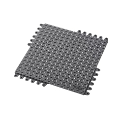 NoTrax® 573S1818BL De-Flex™ 573 Anti-Fatigue Static Dissipative Mat, 18 in L x 18 in W x 3/4 in THK, Natural Rubber