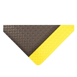 NoTrax® 830R0375BL Non-Conductive Switchboard Mat, 75 ft L x 3 ft W x 1/4 in THK, Black, PVC Compound, Corrugated Surface Pattern
