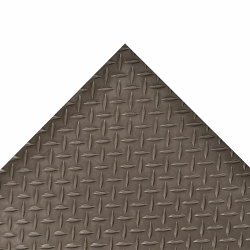 NoTrax® 831C0024BL 831 High Voltage Switchboard Mat, Custom L x 2 ft W x 1/4 in THK, Black, PVC, Diamond Plate Surface Pattern