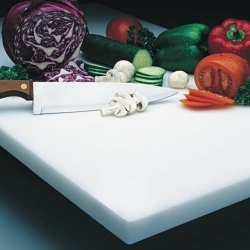 NoTrax® T46S2006WH Plasti-Tuff™ T46 Food Service Cutting Board, 8 in L x 6 in W x 1/2 in THK, HDPE, White